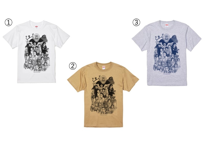 諸星大二郎 Tシャツ「オールスターキャラ」（全3色） | 横手市増田