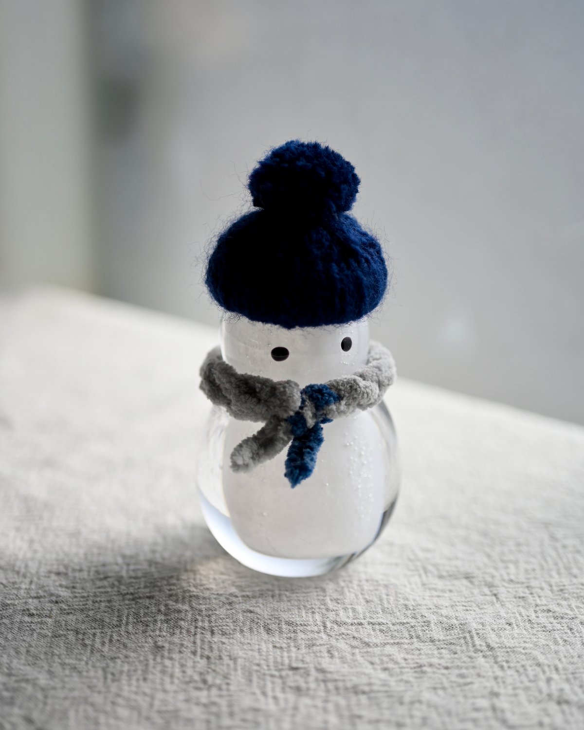 ゆきだるま様 雪だるま 青 | さ ざ 波 硝 子 店