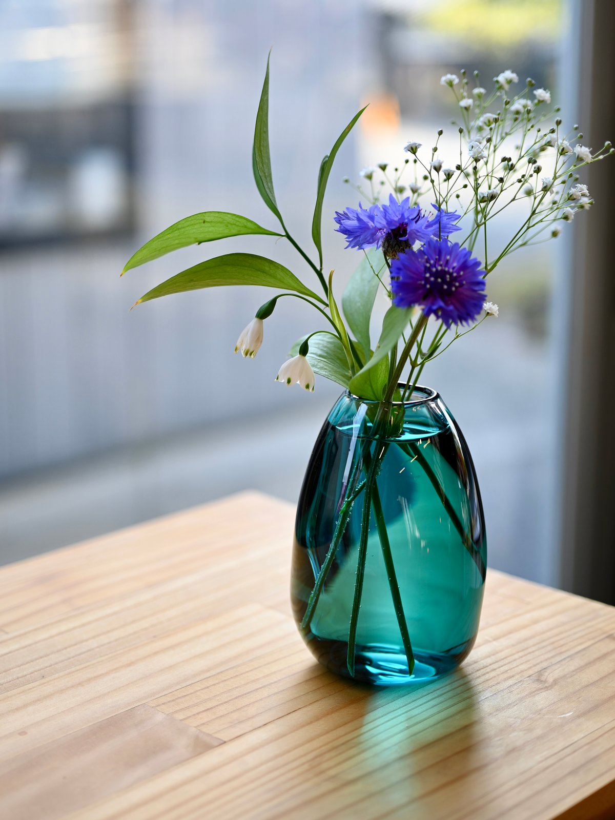 ゆらゆら花瓶 ディープブルー | さ ざ 波 硝 子 店