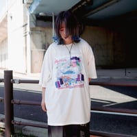 【AFYF】 MESH OVERSIZED 転写PRINT T SHIRT [WH-UTOPIA]