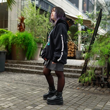 【AFYF ON GILDAN社】 SOUVENIR HOODED SW3 [BLACK-COLOR ALICE]