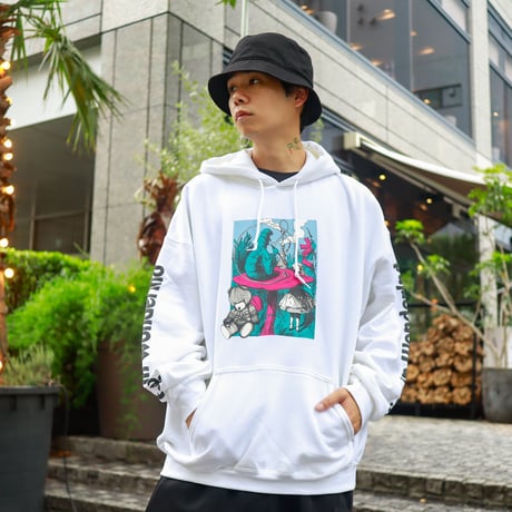 【AFYF ON GILDAN社】 SOUVENIR HOODED SW3 [WHITE-COLOR ALICE]