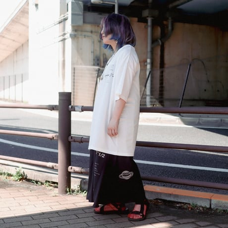 【AFYF】 MESH OVERSIZED 転写PRINT T SHIRT [WH-LIVEHOU ]
