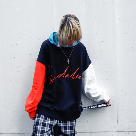 【AFYF】VANDALISMQUAD PULL PARKA [HOOD BLUE］