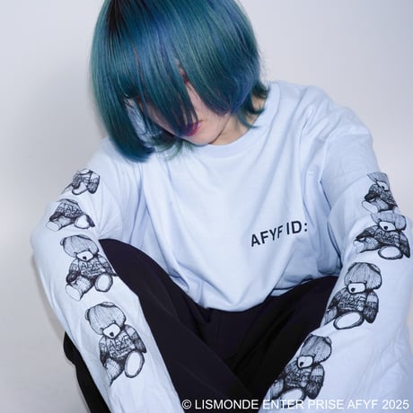 【AFYF】GILDAN® Ultra Cotton 6.0oz Long Sleeve T-Shirt #1  [LT BLUE-SLEEVE BEAR]