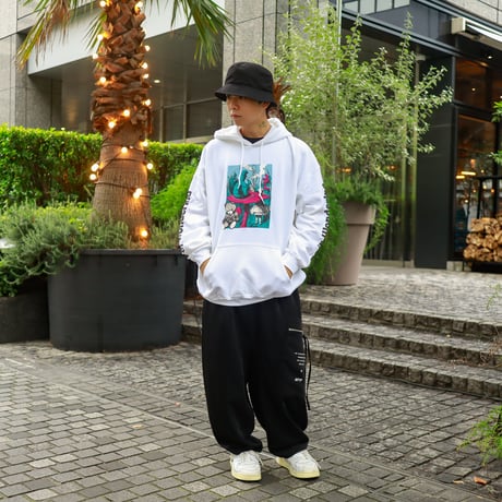 【AFYF ON GILDAN社】 SOUVENIR HOODED SW3 [WHITE-COLOR ALICE]