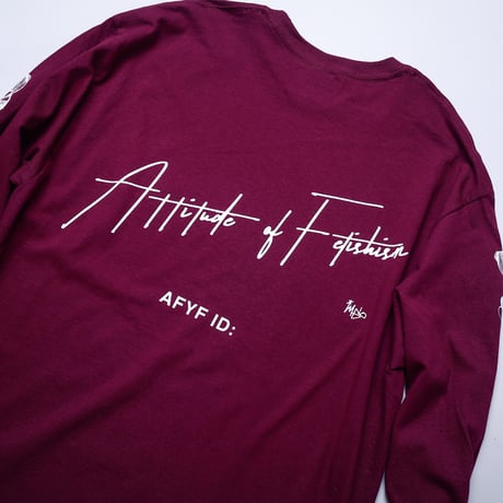 【AFYF ON GILDAN社】SOUVENIR LS T SHIRT1 [MAROON-SLEEVE BEAR]