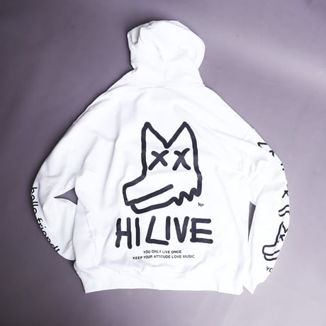 【AFYF ON GILDAN社】 SOUVENIR HOODED SW1 [WHITE-PEKEDOG]