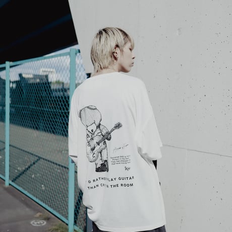 【AFYF】MESH TRPRINT SS TEE [WHT-GUITAR]