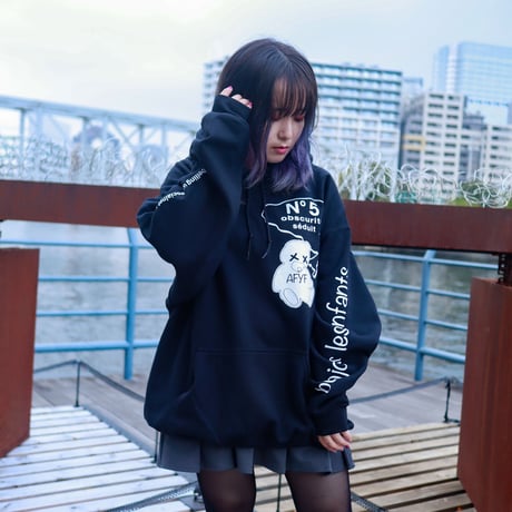 【AFYF ON GILDAN社】 SOUVENIR HOODED SW3 [BLACK-PERFUME]