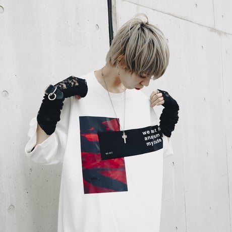 【AFYF】 PREMIUM T SHIRT [WHT AGAINST RED]