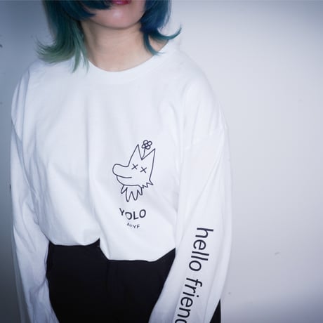 【AFYF】GILDAN® Ultra Cotton 6.0oz Long Sleeve T-Shirt #3  [WHITE-PEKEJACK]