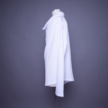 【CLASSIC ROV】 JACQUARD DRAPE LONG SLEEVE TEE [WHITE]