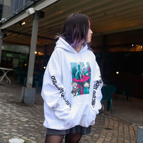 【AFYF ON GILDAN社】 SOUVENIR HOODED SW3 [WHITE-COLOR ALICE]