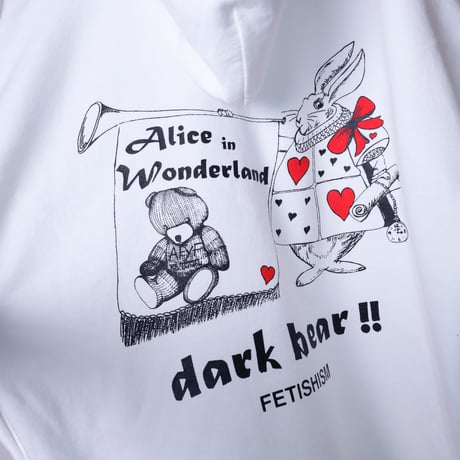 【AFYF ON GILDAN社】 SOUVENIR HOODED SW3 [WHITE-ALICE&BEAR]