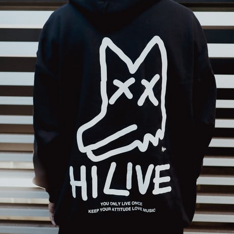 【AFYF ON GILDAN社】 SOUVENIR HOODED SW1 [BLACK-PEKEDOG]