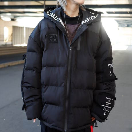 【AFYF】TAPING PACHING WINTER JACKET［BLACK］