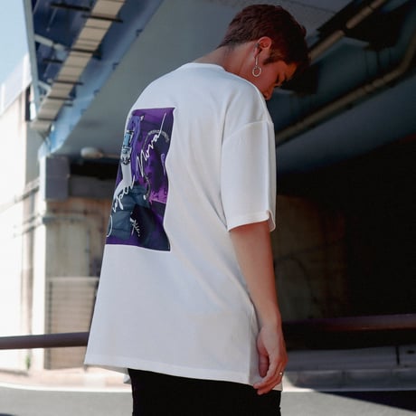 【AFYF】 MESH OVERSIZED 転写PRINT T SHIRT [WH-SELFIE]