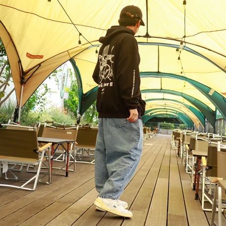 【AFYF ON GILDAN社】 SOUVENIR HOODED SW3 [BLACK-DRUM BEAR]