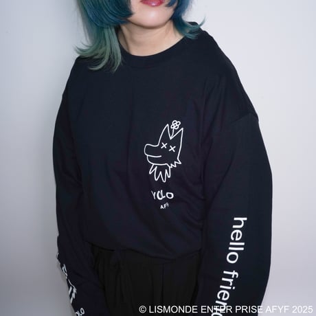 【AFYF】GILDAN® Ultra Cotton 6.0oz Long Sleeve T-Shirt #3 [BLACK-PEKEJACK]