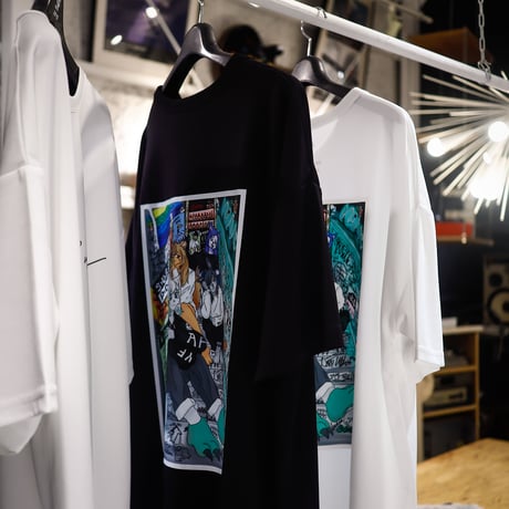 【AFYF】 MESH OVERSIZED 転写PRINT T SHIRT [WH-LIVEHOU ]
