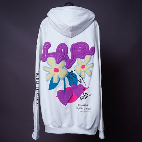 【AFYF ON GILDAN社】 SOUVENIR HOODED SW3 [WHITE-ALISA FLOWER]