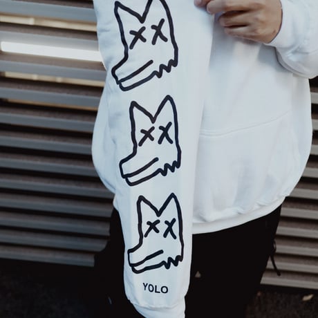 【AFYF ON GILDAN社】 SOUVENIR HOODED SW2 [WHITE-PEKETSUMU]