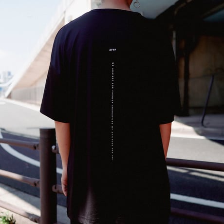 【AFYF】 MESH OVERSIZED 転写PRINT T SHIRT [BK-UTOPIA]
