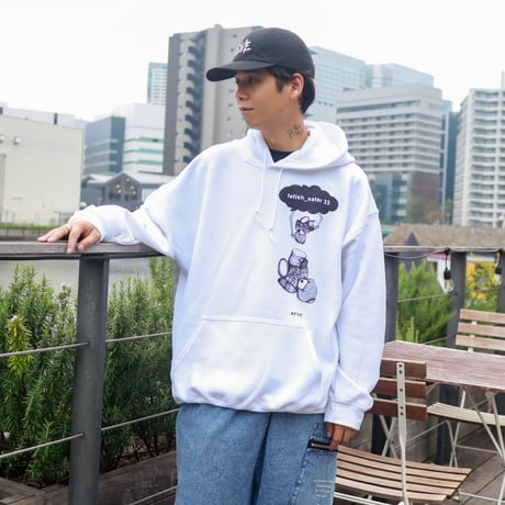 【AFYF ON GILDAN社】 SOUVENIR HOODED SW2 [WHT-UFO CATCHER]