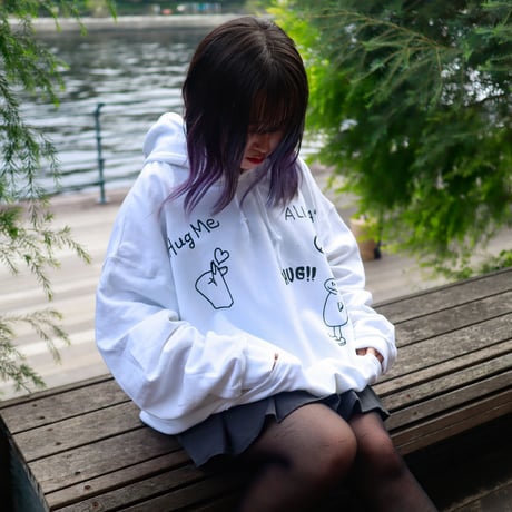 【AFYF ON GILDAN社】 SOUVENIR HOODED SW3 [WHITE-ALISA FLOWER]