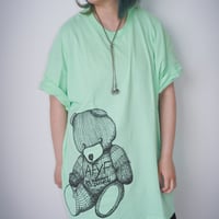 【AFYF ON GILDAN社】 RAINBOW BEAR T SHIRT [MINT GRN]