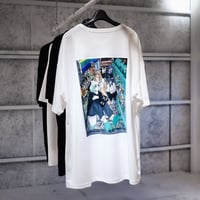 【AFYF】 MESH OVERSIZED 転写PRINT T SHIRT [WH-LIVEHOU ]