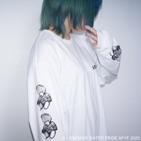 【AFYF ON GILDAN社】SOUVENIR LS T SHIRT1 [WHITE-SLEEVE BEAR]
