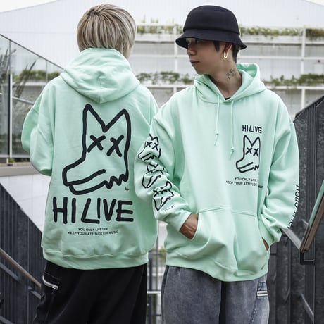 【AFYF ON GILDAN社】 SOUVENIR HOODED SW1 [MINT GRN-PEKEDOG]