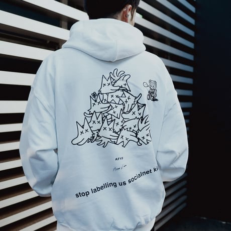 【AFYF ON GILDAN社】 SOUVENIR HOODED SW2 [WHITE-PEKETSUMU]