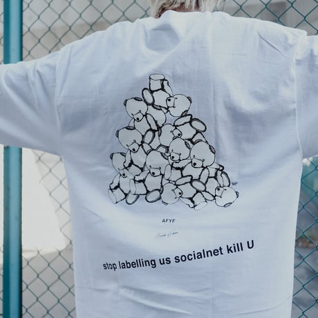 【AFYF ON GILDAN社】SOUVENIR LS T SHIRT1 [WHITE-TSUMBEAR]
