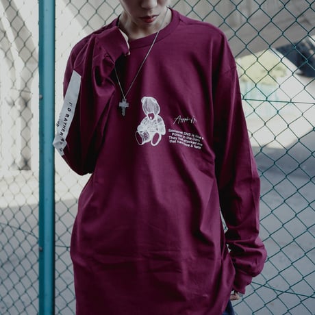 【AFYF ON GILDAN社】SOUVENIR LS T SHIRT1 [MAROON-TSUMBEAR]