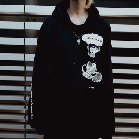 【AFYF ON GILDAN社】 SOUVENIR HOODED SW2 [BLACK-UFO CATCHER]