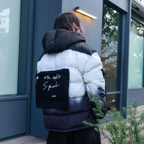 【AFYF】TAPING PACHING WINTER JACKET［グラデBLK］