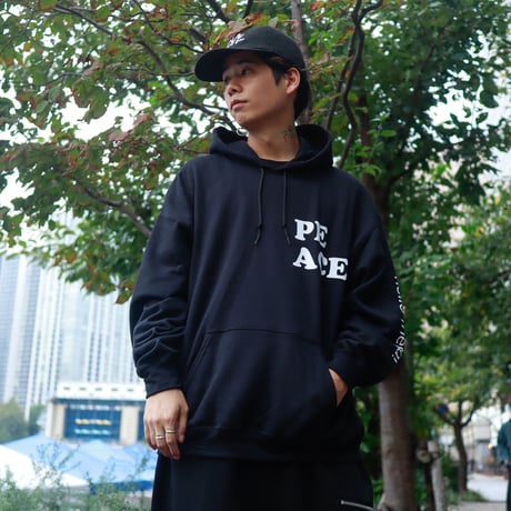 【AFYF ON GILDAN社】 SOUVENIR HOODED SW3 [BLACK-BEAR FLOWER]