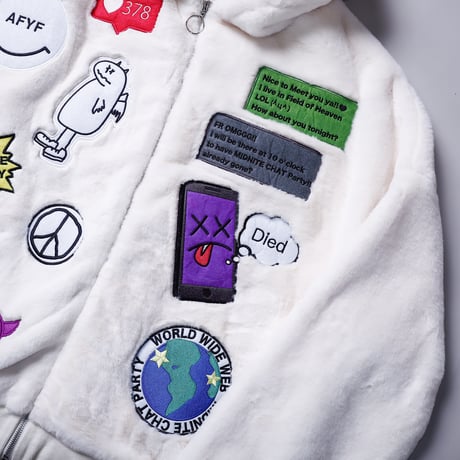 【AFYF】CHAT ZIP PARKA [FUR OFF WHT］