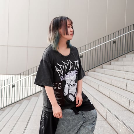【AFYF】 CRAFTABLE DAMAGE TSHIRT [BK-DB APLI ]