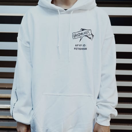 【AFYF ON GILDAN社】 SOUVENIR HOODED SW2 [WHT-LIVE IN THE DARK]