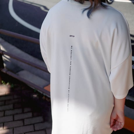 【AFYF】 MESH OVERSIZED 転写PRINT T SHIRT [WH-UTOPIA]