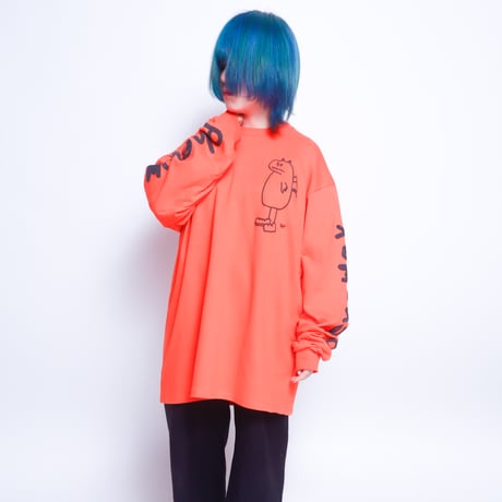 【AFYF】GILDAN® Ultra Cotton 6.0oz Long Sleeve T-Shirt #3 [ORANGE-PHENOMENOX]