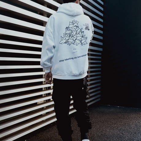 【AFYF ON GILDAN社】 SOUVENIR HOODED SW2 [WHITE-PEKETSUMU]
