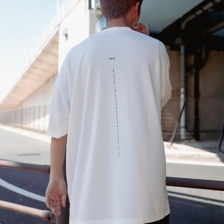 【AFYF】 MESH OVERSIZED 転写PRINT T SHIRT [WH-DRAWFET]