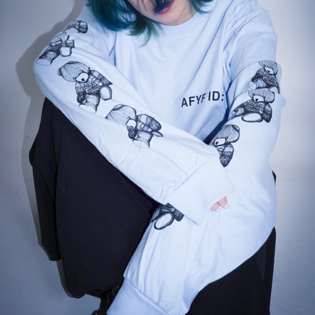 【AFYF】GILDAN® Ultra Cotton 6.0oz Long Sleeve T-Shirt #1  [LT BLUE-SLEEVE BEAR]