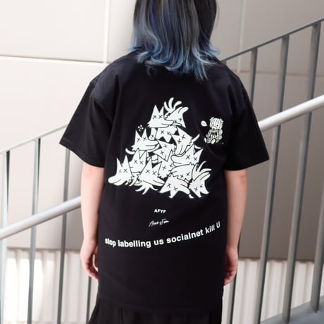 【AFYF】GILDAN® Premium Cotton 5.3oz Short Sleeve T-Shirt #2  PEKE DOG JACK [BLACK]