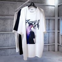 【AFYF】 MESH OVERSIZED 転写PRINT T SHIRT [WH-HAIR]